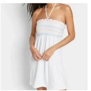 Wild Fable sleeves dress white with color stitching size M